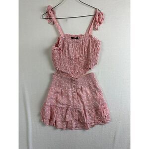 Skirt Set Women's Medium‎ Floral Sleevless Pleated